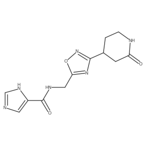 N-[[3-(2-oxopiperidin-4-yl)-1,2,4-oxadiazol-5-yl]methyl]-1H-imidazole-5-carboxamide Structure