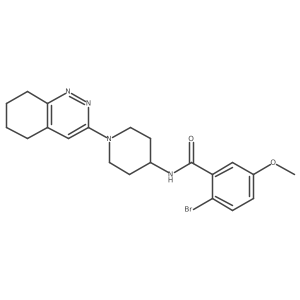 2-bromo-5-methoxy-N-(1-(5,6,7,8-tetrahydrocinnolin-3-yl)piperidin-4-yl)benzamide结构式