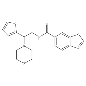 N-(2-(furan-2-yl)-2-thiomorpholinoethyl)benzo[d]thiazole-6-carboxamide Structure