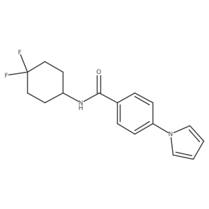 N-(4,4-difluorocyclohexyl)-4-(1H-pyrrol-1-yl)benzamide结构式