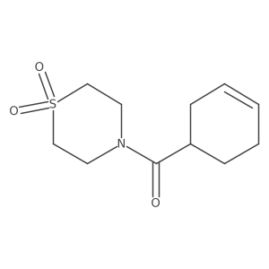Cyclohex-3-en-1-yl(1,1-dioxidothiomorpholino)methanone Structure