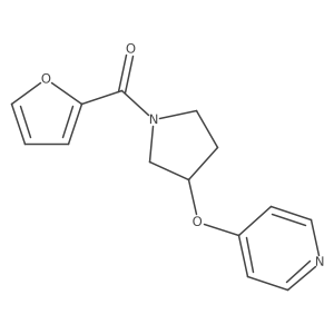 Furan-2-yl(3-(pyridin-4-yloxy)pyrrolidin-1-yl)methanone结构式