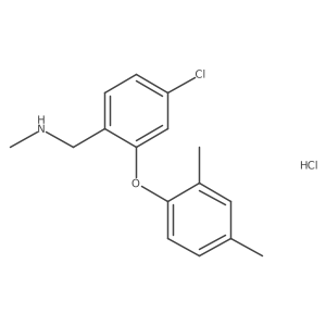 {[4-Chloro-2-(2,4-dimethylphenoxy)phenyl]methyl}(methyl)amine hydrochloride Structure