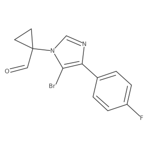 1-(5-Bromo-4-(4-fluorophenyl)-1H-imidazol-1-YL)cyclopropane-1-carbaldehyde Structure