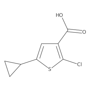 2-Chloro-5-cyclopropylthiophene-3-carboxylic acid结构式