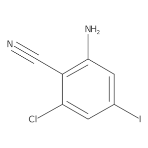 2-Amino-6-chloro-4-iodobenzonitrile结构式