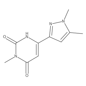 6-(1,5-dimethyl-1H-pyrazol-3-yl)-3-methyl-1,2,3,4-tetrahydropyrimidine-2,4-dione结构式