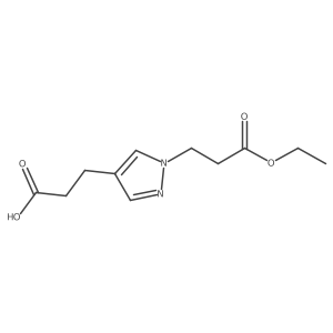 3-[1-(3-ethoxy-3-oxopropyl)-1H-pyrazol-4-yl]propanoic acid Structure