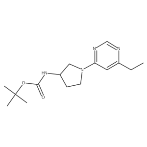 tert-butyl N-[1-(6-ethylpyrimidin-4-yl)pyrrolidin-3-yl]carbamate结构式