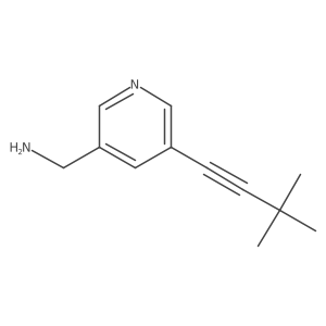 [5-(3,3-Dimethylbut-1-yn-1-yl)pyridin-3-yl]methanamine结构式