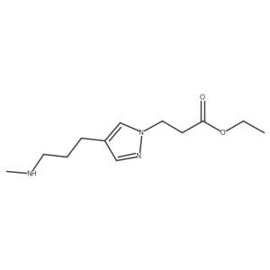 ethyl 3-{4-[3-(methylamino)propyl]-1H-pyrazol-1-yl}propanoate Structure