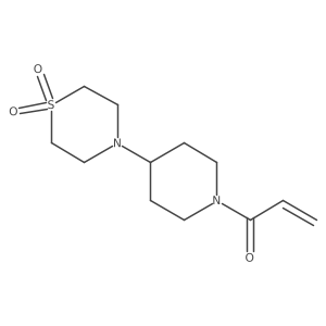 4-[1-(Prop-2-enoyl)piperidin-4-yl]-1lambda6-thiomorpholine-1,1-dione结构式