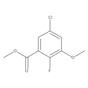 Methyl 5-chloro-2-fluoro-3-methoxybenzoate结构式