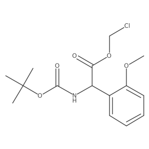 Chloromethyl 2-{[(tert-butoxy)carbonyl]amino}-2-(2-methoxyphenyl)acetate Structure