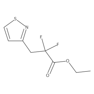 Ethyl 2,2-difluoro-3-(1,2-thiazol-3-yl)propanoate结构式