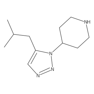 4-[5-(2-methylpropyl)-1H-1,2,3-triazol-1-yl]piperidine结构式
