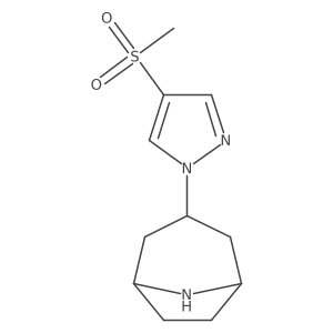 3-(4-methanesulfonyl-1H-pyrazol-1-yl)-8-azabicyclo[3.2.1]octane Structure