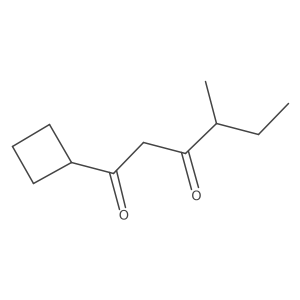 1-Cyclobutyl-4-methylhexane-1,3-dione结构式