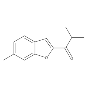 2-Methyl-1-(6-methyl-1-benzofuran-2-yl)propan-1-one结构式
