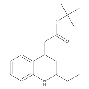 Tert-butyl 2-(2-ethyl-1,2,3,4-tetrahydroquinolin-4-yl)acetate Structure
