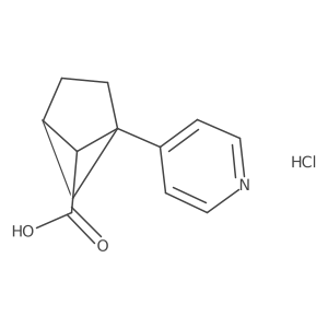 1-(Pyridin-4-yl)bicyclo[2.1.1]hexane-5-carboxylic acid hydrochloride结构式