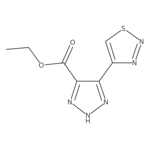 ethyl 5-(1,2,3-thiadiazol-4-yl)-1H-1,2,3-triazole-4-carboxylate结构式