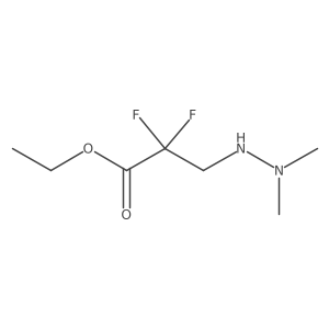 Ethyl 3-(2,2-dimethylhydrazin-1-yl)-2,2-difluoropropanoate结构式