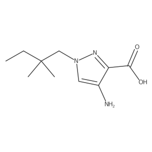 4-amino-1-(2,2-dimethylbutyl)-1H-pyrazole-3-carboxylic acid Structure