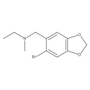 [(6-Bromo-1,3-dioxaindan-5-yl)methyl](ethyl)methylamine Structure