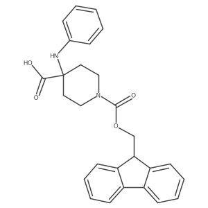 1-{[(9H-fluoren-9-yl)methoxy]carbonyl}-4-(phenylamino)piperidine-4-carboxylic acid Structure