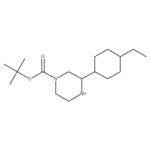 Tert-butyl 3-(4-ethylcyclohexyl)piperazine-1-carboxylate Structure