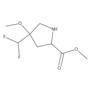 methyl (2S,4S)-4-(difluoromethyl)-4-methoxypyrrolidine-2-carboxylate Structure