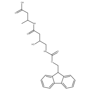 (3S)-3-[4-({[(9H-fluoren-9-yl)methoxy]carbonyl}amino)-3-hydroxybutanamido]butanoic acid Structure