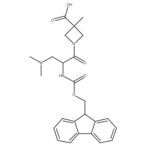 1-[3-(dimethylamino)-2-({[(9H-fluoren-9-yl)methoxy]carbonyl}amino)propanoyl]-3-methylazetidine-3-carboxylic acid Structure