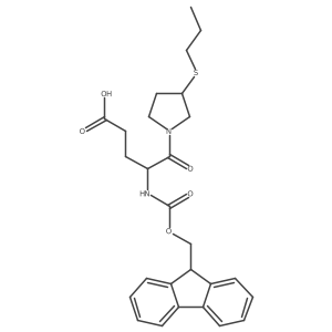 4-({[(9H-fluoren-9-yl)methoxy]carbonyl}amino)-5-oxo-5-[3-(propylsulfanyl)pyrrolidin-1-yl]pentanoic acid Structure