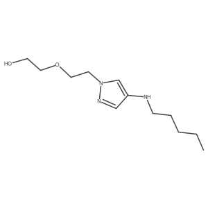 2-{2-[4-(pentylamino)-1H-pyrazol-1-yl]ethoxy}ethan-1-ol结构式