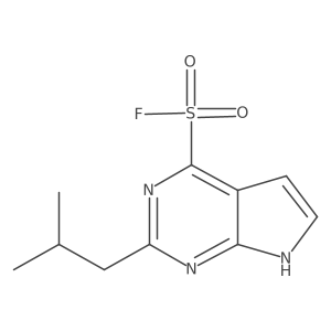 2-(2-methylpropyl)-7H-pyrrolo[2,3-d]pyrimidine-4-sulfonyl fluoride Structure