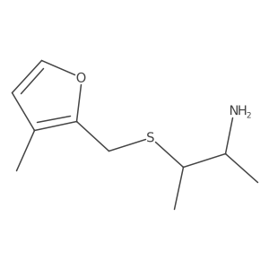 3-{[(3-Methylfuran-2-yl)methyl]sulfanyl}butan-2-amine结构式