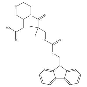 2-{4-[3-({[(9H-fluoren-9-yl)methoxy]carbonyl}amino)-2,2-dimethylpropanoyl]morpholin-3-yl}acetic acid Structure
