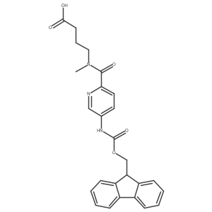 4-{1-[5-({[(9H-fluoren-9-yl)methoxy]carbonyl}amino)pyridin-2-yl]-N-methylformamido}butanoic acid Structure