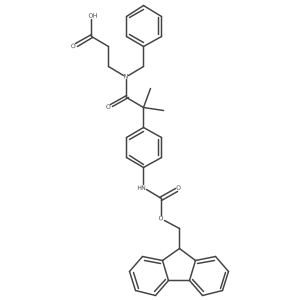 3-{N-benzyl-2-[4-({[(9H-fluoren-9-yl)methoxy]carbonyl}amino)phenyl]-2-methylpropanamido}propanoic acid结构式