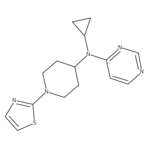 N-cyclopropyl-N-[1-(1,3-thiazol-2-yl)piperidin-4-yl]pyrimidin-4-amine结构式