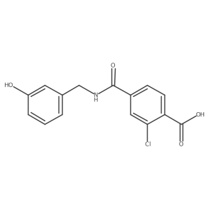 2-Chloro-4-[[(3-hydroxybenzyl)amino]carbonyl]benzoic acid Structure