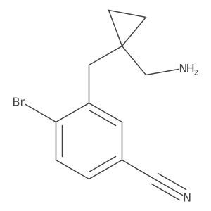3-{[1-(Aminomethyl)cyclopropyl]methyl}-4-bromobenzonitrile结构式