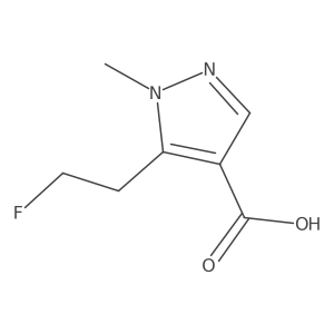 5-(2-fluoroethyl)-1-methyl-1H-pyrazole-4-carboxylic acid Structure