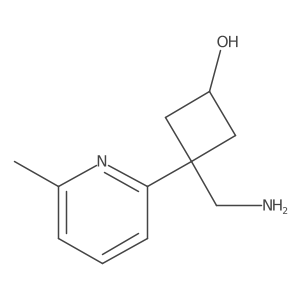 3-(Aminomethyl)-3-(6-methylpyridin-2-yl)cyclobutan-1-ol结构式