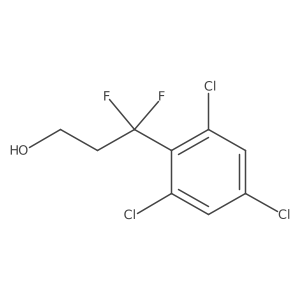 3,3-Difluoro-3-(2,4,6-trichlorophenyl)propan-1-ol结构式