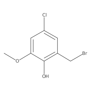 2-(Bromomethyl)-4-chloro-6-methoxyphenol结构式