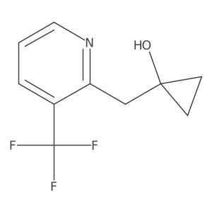 1-{[3-(Trifluoromethyl)pyridin-2-yl]methyl}cyclopropan-1-ol结构式