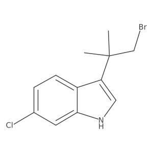 3-(1-bromo-2-methylpropan-2-yl)-6-chloro-1H-indole Structure